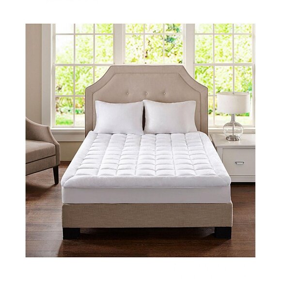 NEW Madison Park Soft Plush Waterproof Mattress Pad 72518960018 White Cal King